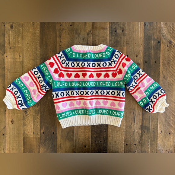 Hanna Andersson - Valentines Fair Isle Sweater - Size: 4 - Picture 2 of 3